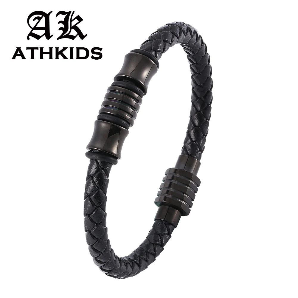Genuine Leather Bracelet for Men Women Fashion Design Stainless Steel Magnetic Clasp Braid Rope Chain Charm Bracelets PD0035
Genuine Leather Bracelet for Men Women Fashion Design Stainless Steel Magnetic Clasp Braid Rope Chain Charm Bracelets PD0035