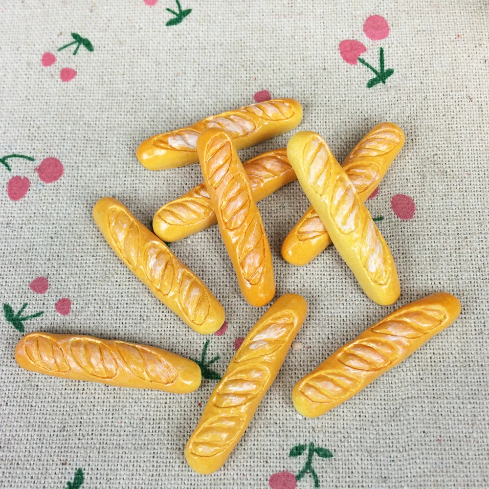 10 Pieces Flat Back Resin Cabochon Kawaii Miniature Food Stripe Bread DIY Decorative Craft Scrapbooking Accessories:7*38mm
10 Pieces Flat Back Resin Cabochon Kawaii Miniature Food Stripe Bread DIY Decorative Craft Scrapbooking Accessories:7*38mm