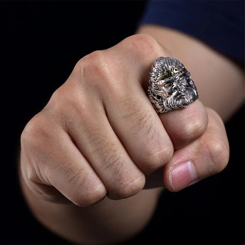 2019 Monkey King Adjustable Rings 100% Real 925 sterling silver 925 Jewelry for Men wedding engagement rings anillos mujer R14
2019 Monkey King Adjustable Rings 100% Real 925 sterling silver 925 Jewelry for Men wedding engagement rings anillos mujer R14