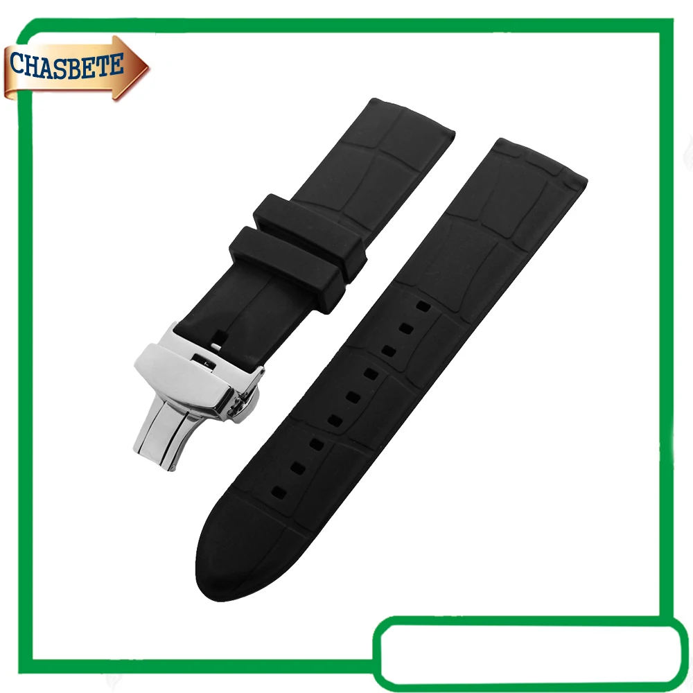 Silicone Rubber Watch Band for Breitling Watchband 24mm Butterfly Buckle Resin Strap Belt Wrist Loop Bracelet Black + Pin + Tool
Silicone Rubber Watch Band for Breitling Watchband 24mm Butterfly Buckle Resin Strap Belt Wrist Loop Bracelet Black + Pin + Tool