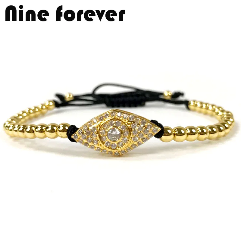 10pcs Nine Brand bracelet men jewelry Pave Setting white CZ Evil Bead Braiding Macrame charm Bracelets for women
10pcs Nine Brand bracelet men jewelry Pave Setting white CZ Evil Bead Braiding Macrame charm Bracelets for women