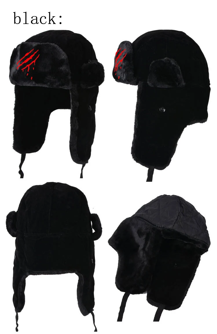 zombie claws bomber hats men's ushanka winter warm russian cap earflap hat 2018 new male Balaclava Cotton Fur aviation | Аксессуары