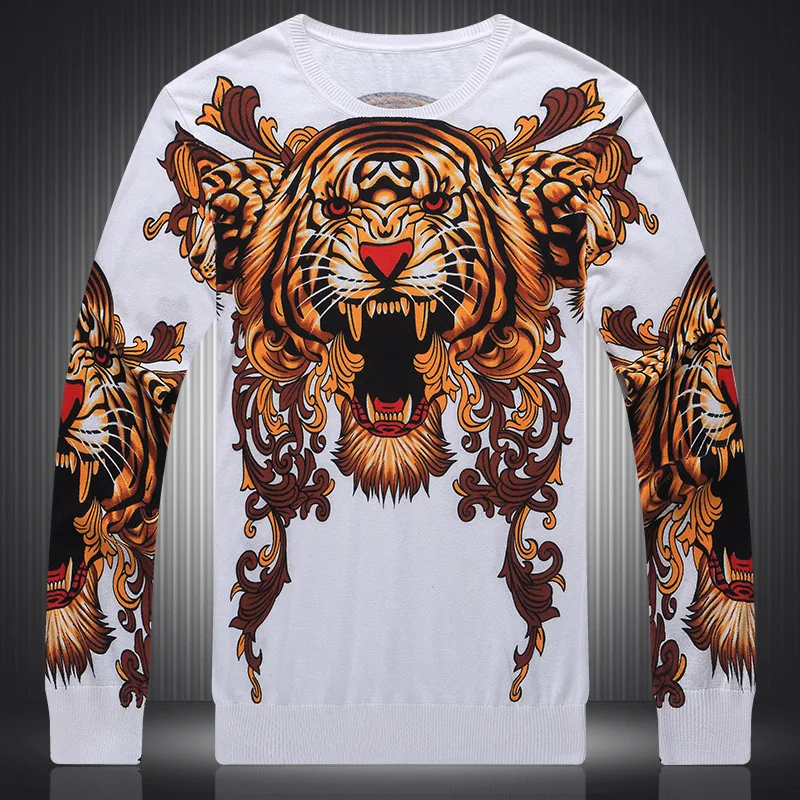 Personality cheetah head pattern colorful printing knitted sweater Autumn&Winter 2017 soft and silky quality sweater men M-XXXL
Personality cheetah head pattern colorful printing knitted sweater Autumn&Winter 2017 soft and silky quality sweater men M-XXXL