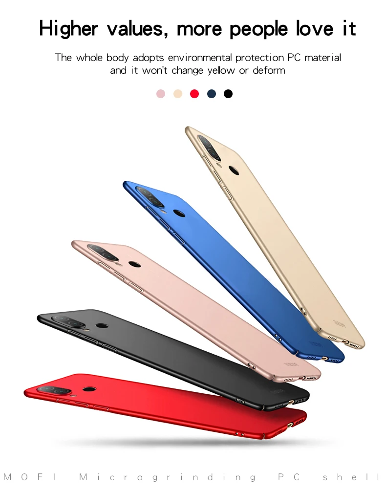 Чехол MOFI для Huawei Y7 2019 оригинальный жесткий чехол высококачественный телефона |