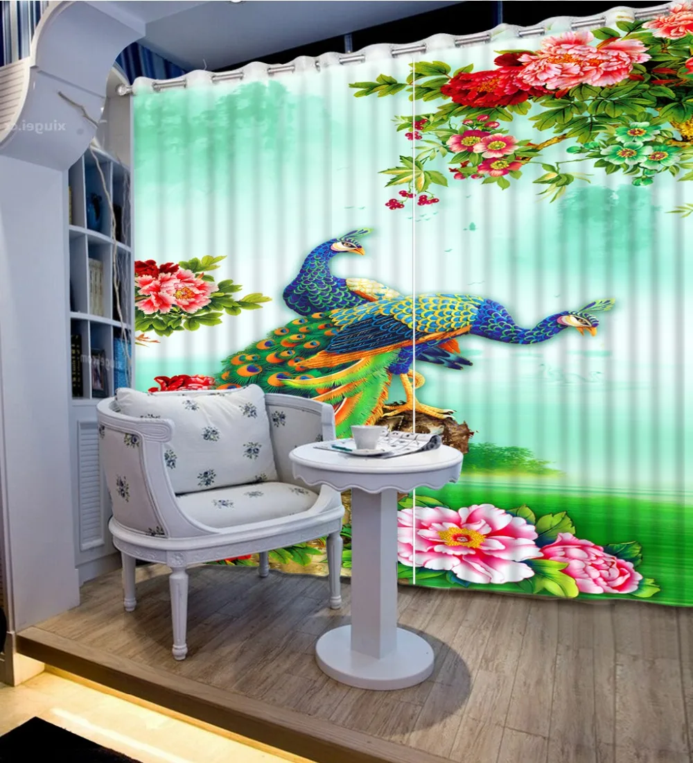 Роскошные затемняющие 3D оконные шторы для гостиной, спальни, занавески с павлином
Роскошные затемняющие 3D оконные шторы для гостиной, спальни, занавески с павлином