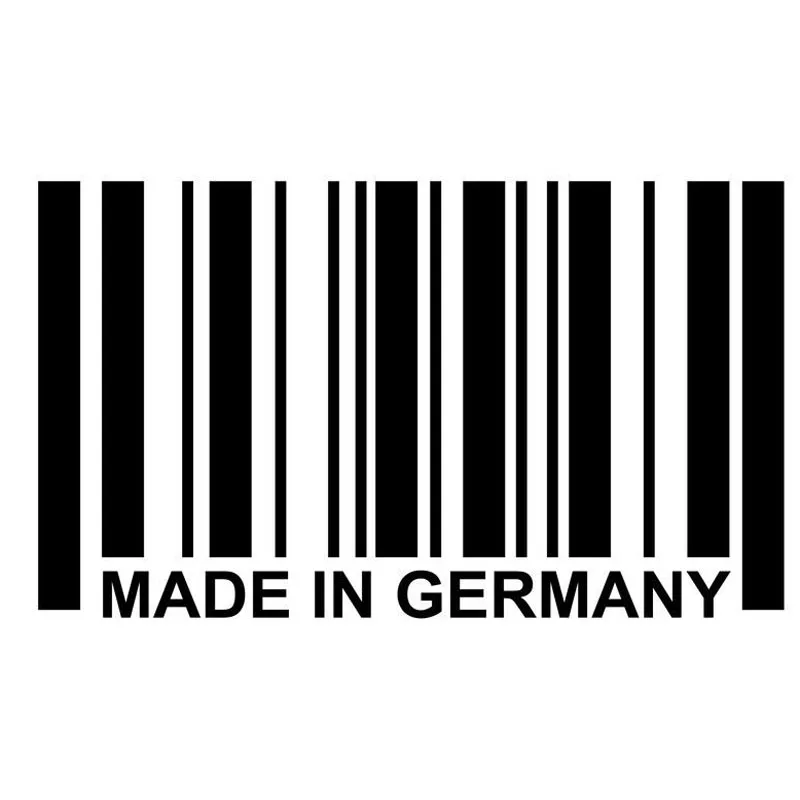 16.4cm*9.6cm MADE IN GERMANY Bar Code Funny Vinyl Car-styling Car Sticker Decals S6-3792
16.4cm*9.6cm MADE IN GERMANY Bar Code Funny Vinyl Car-styling Car Sticker Decals S6-3792