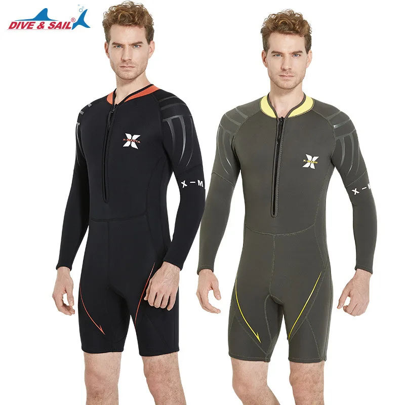New style, 3mm neoprene rubber men's long sleeve diving and swimming protective suit snorkeling sunblock
New style, 3mm neoprene rubber men's long sleeve diving and swimming protective suit snorkeling sunblock