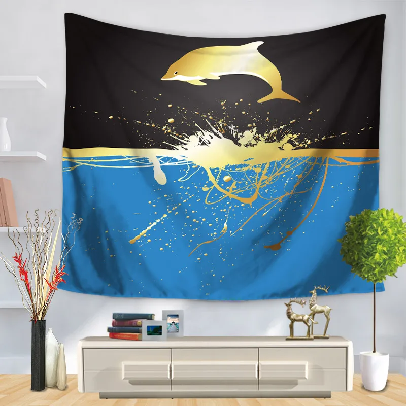 Home Decorative Wall Hanging Carpet Tapestry Rectangle Bedspread Cartoon Sealife dolphin Hippocampus Boat Pattern GT1231
Home Decorative Wall Hanging Carpet Tapestry Rectangle Bedspread Cartoon Sealife dolphin Hippocampus Boat Pattern GT1231