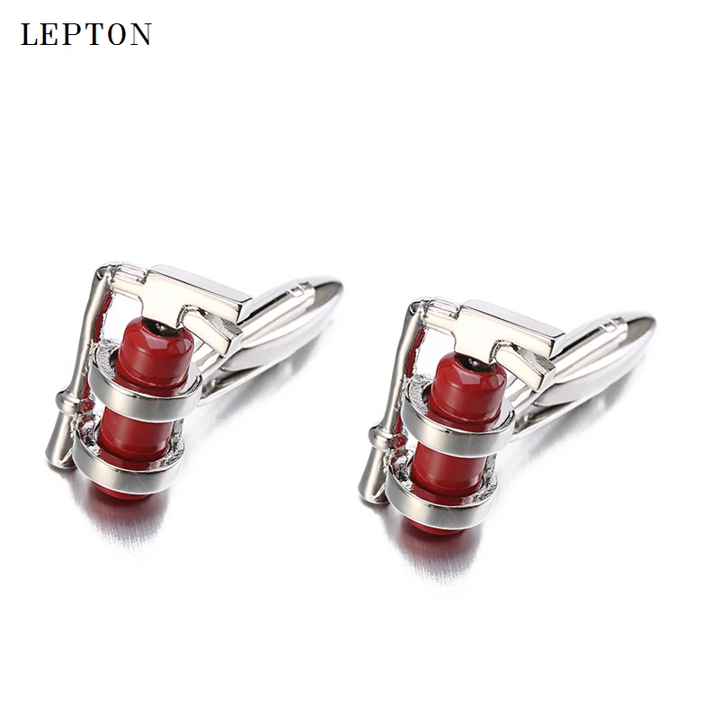 High quality Red Enamel Fire Extinguisher Cufflinks For Men Lepton Brand Fashion Novelty Men French Shirt Cuffs Cuff links
High quality Red Enamel Fire Extinguisher Cufflinks For Men Lepton Brand Fashion Novelty Men French Shirt Cuffs Cuff links