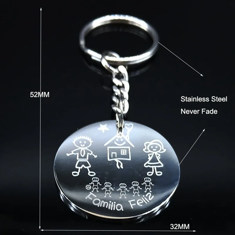2021 New Fashion Family 5 Boy Stainless Steel Key Accessories for Women Silver Color Key Chain Jewelry llavero K77560S01
2021 New Fashion Family 5 Boy Stainless Steel Key Accessories for Women Silver Color Key Chain Jewelry llavero K77560S01