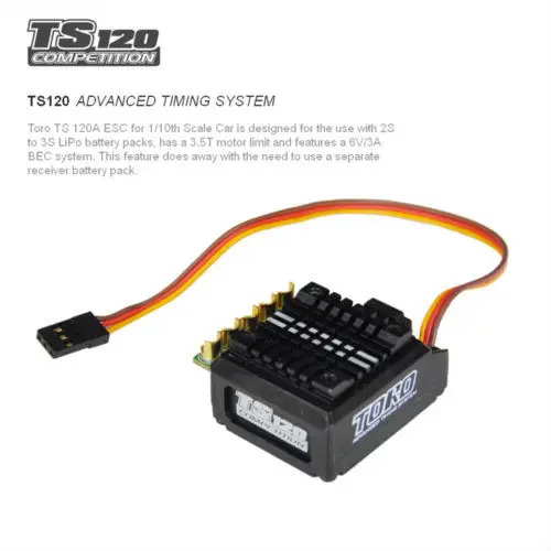 Новейший регулятор скорости SKYRC TORO TS120A, бесколлекторный Сенсорный электронный регулятор скорости
Новейший регулятор скорости SKYRC TORO TS120A, бесколлекторный Сенсорный электронный регулятор скорости