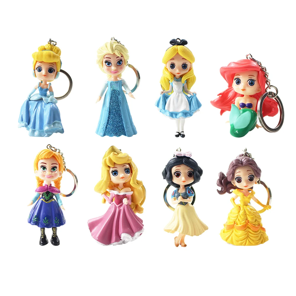 9 10 см 8 шт./лот Belle Принцесса Брелок фигурка модель игрушка Милая Русалка Белль