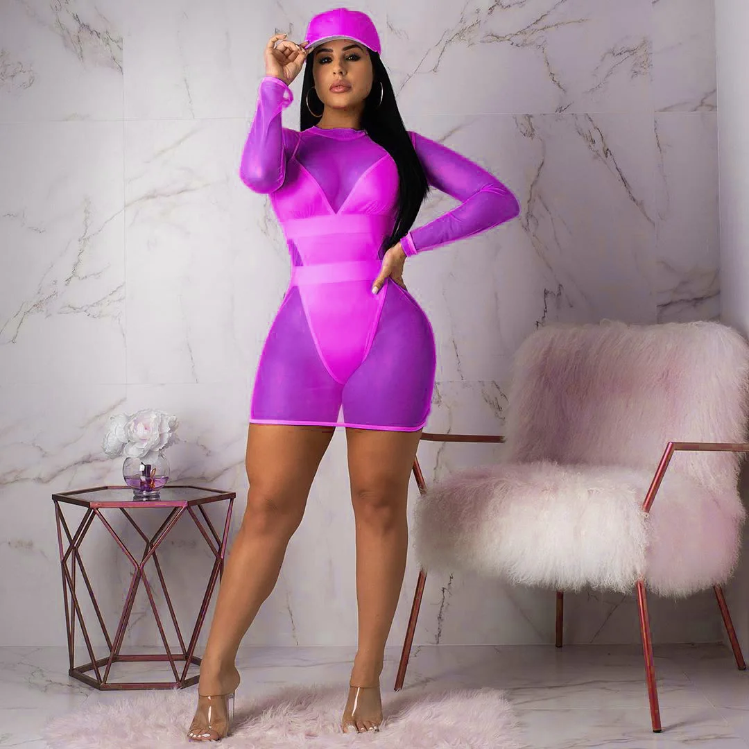 HAOOHU Plus Size Sexy Neon Two Piece Beach Outfits Swim Suit Bodysuit+Mesh Sheer Mini Dress Summer Clothes 2 Piece Set Women
HAOOHU Plus Size Sexy Neon Two Piece Beach Outfits Swim Suit Bodysuit+Mesh Sheer Mini Dress Summer Clothes 2 Piece Set Women