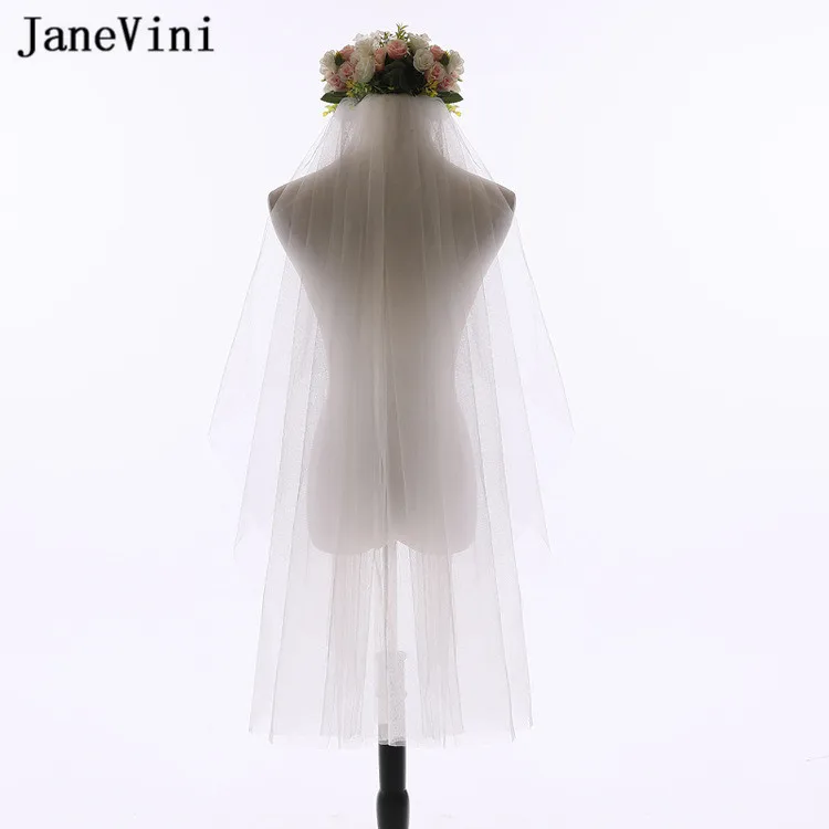 JaneVini Simple Short Wedding Veil Cheap White Ivory Cut Edge Wedding Veils with Comb Two Layer Veil Bridal mariage accessoire
JaneVini Simple Short Wedding Veil Cheap White Ivory Cut Edge Wedding Veils with Comb Two Layer Veil Bridal mariage accessoire