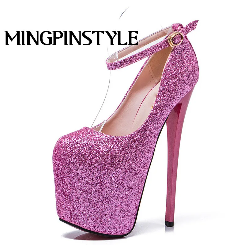 34-47 Size Women Sexy Fashion Platform Pumps Women Super High Heels 19CM Shoes Round Toe Glitters Sequins Party Wedding ShoeB142
34-47 Size Women Sexy Fashion Platform Pumps Women Super High Heels 19CM Shoes Round Toe Glitters Sequins Party Wedding ShoeB142