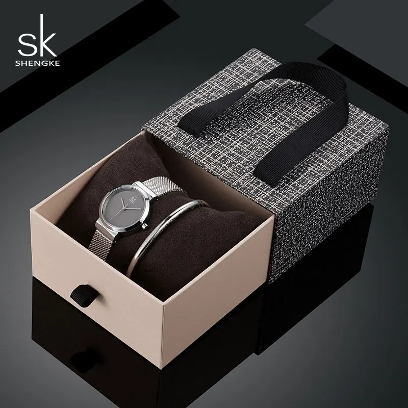 Shengke Creative Silver Quartz Watch Women Bracelet Set 2019 SK Ladies Watches Gift Jewelry Set Relogio Feminino Montre Femme
Shengke Creative Silver Quartz Watch Women Bracelet Set 2019 SK Ladies Watches Gift Jewelry Set Relogio Feminino Montre Femme