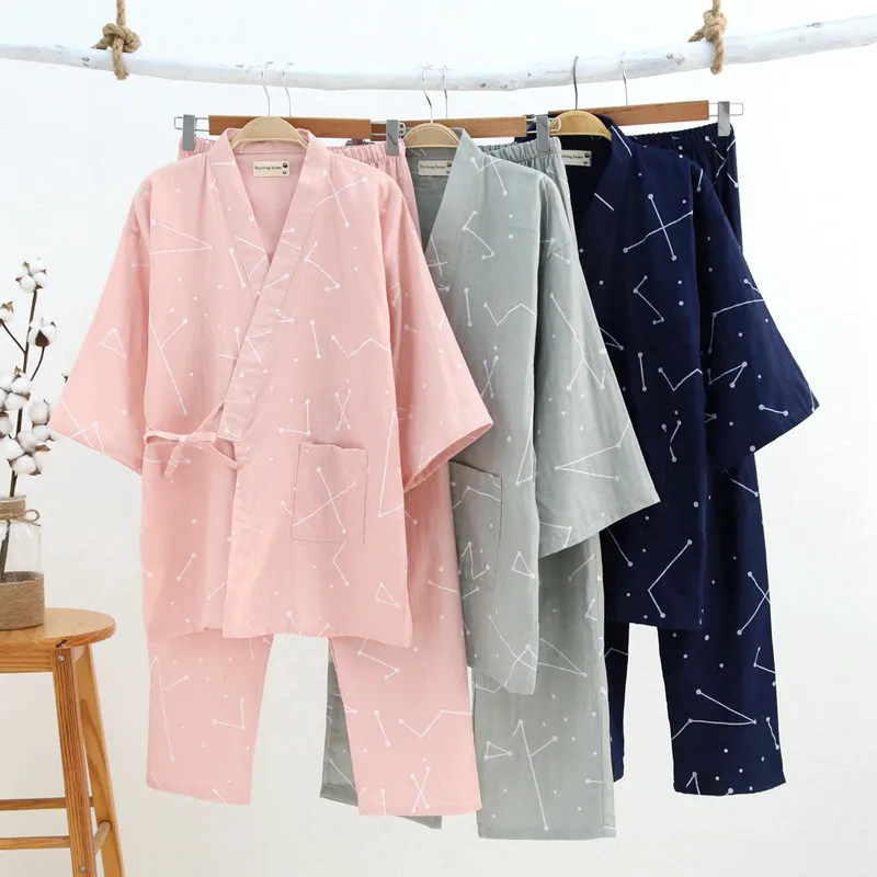 Japanese Men And Women Cotton Gauze Kimono Pajamas Sets Spring Autumn Simple Yukata Nightgown Sleepwear Bathrobe Lover Homewear
Japanese Men And Women Cotton Gauze Kimono Pajamas Sets Spring Autumn Simple Yukata Nightgown Sleepwear Bathrobe Lover Homewear