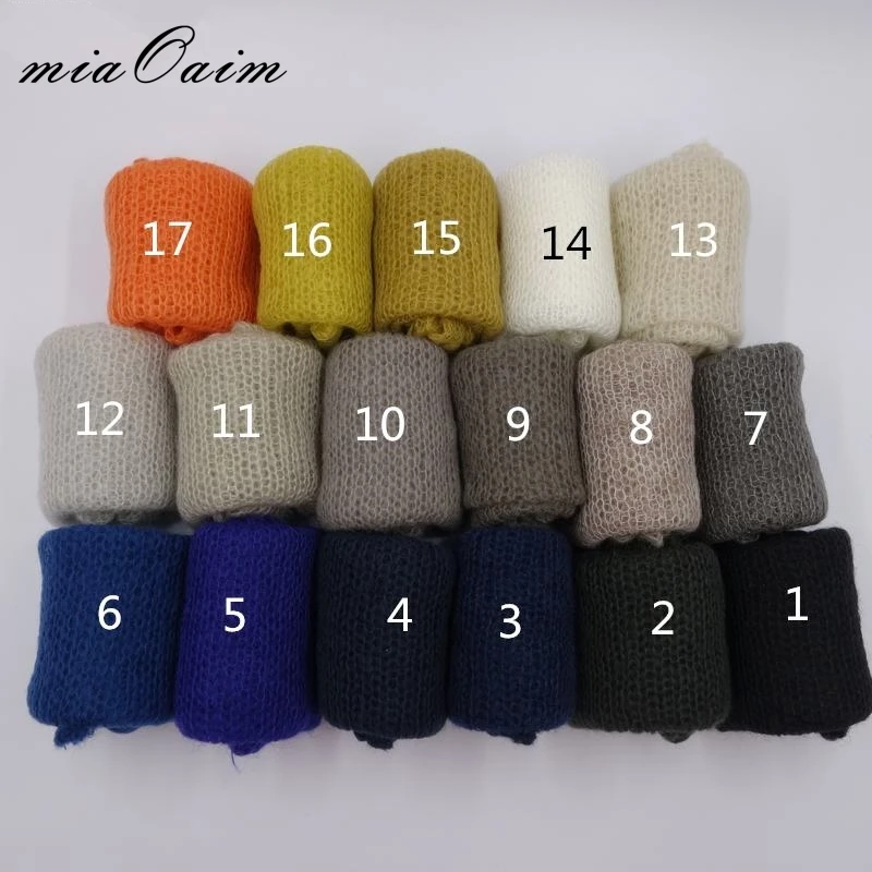 10pcs/lot mixed color 60*30cm Newborn Infant Knit Acrylic Mohair Wraps Newborn Photography Wraps Baby Shower Gift Newborn Props
10pcs/lot mixed color 60*30cm Newborn Infant Knit Acrylic Mohair Wraps Newborn Photography Wraps Baby Shower Gift Newborn Props
