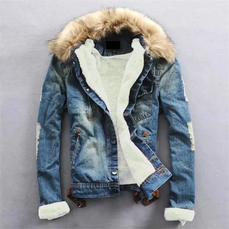 Зимняя флисовая джинсовая куртка Idopy женская модная утепленная и пальто с