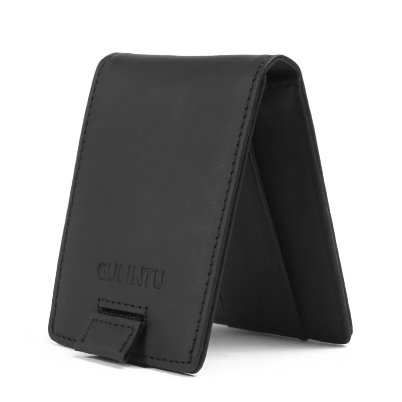 Genuine Leather Slim Magic Wallet Credit & ID Card Holder Men's Mini Multifunctional Bifold Short Purse Money Belt Cash Case | Багаж и