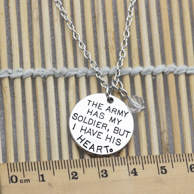 10PCS Lettering Pendant THE ARMY HAS MY SOLDIER,BUT I HAVE HIS HEART Charm Inspirational Letter Necklace Jewelry
10PCS Lettering Pendant THE ARMY HAS MY SOLDIER,BUT I HAVE HIS HEART Charm Inspirational Letter Necklace Jewelry