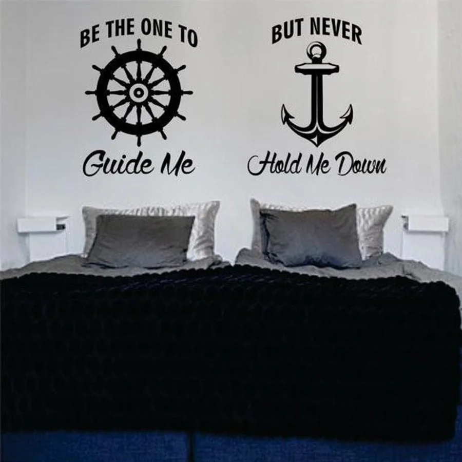Be the One to Guide Me Anchor Wall Sticker Wheel Wall Decal Art Sticker Vinyl Home Decor Bedroom Living Room Nautical Ocean N225
Be the One to Guide Me Anchor Wall Sticker Wheel Wall Decal Art Sticker Vinyl Home Decor Bedroom Living Room Nautical Ocean N225