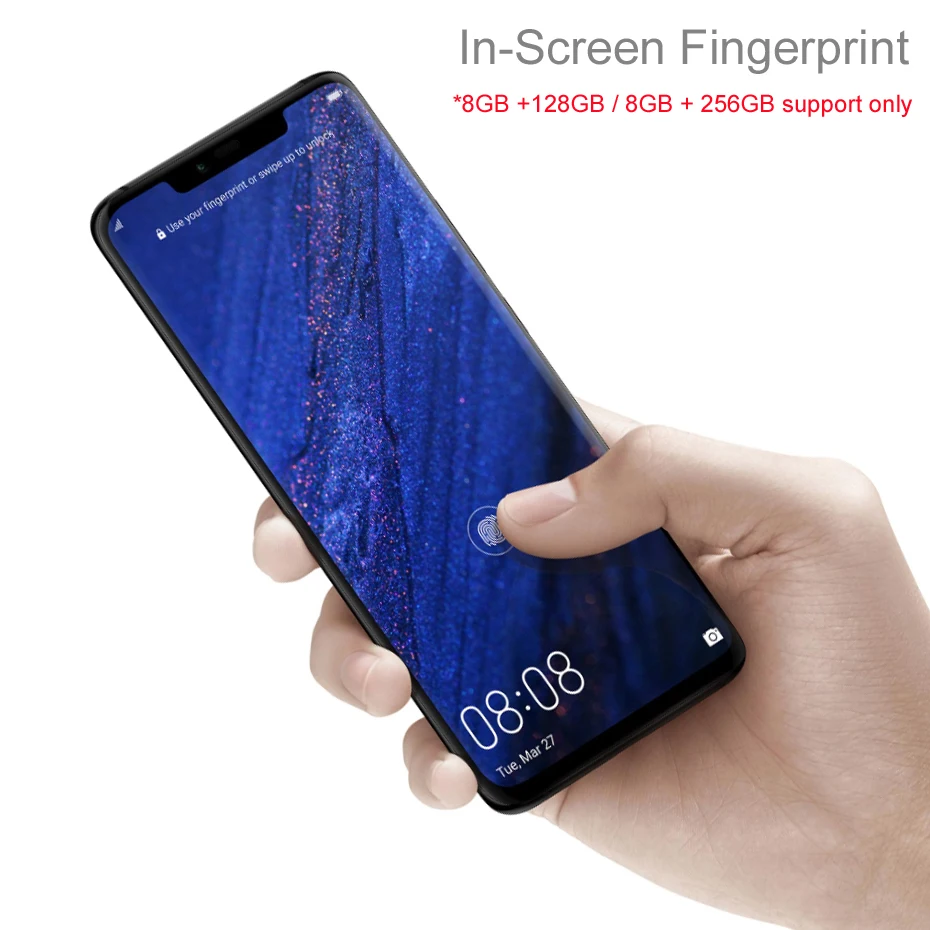 Huawei Mate 20 Pro глобальная версия беспроводной зарядки в экран отпечатков пальцев 40MP