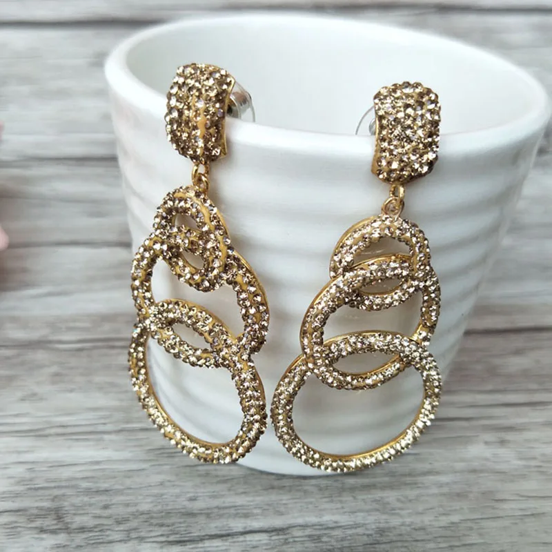 5 Pairs Pave Gold Crystal Zircon Jewelry Dangle Earring, Fashion Jewelry circle Drop Earrings,Handmade Jewelry Findings ER242
5 Pairs Pave Gold Crystal Zircon Jewelry Dangle Earring, Fashion Jewelry circle Drop Earrings,Handmade Jewelry Findings ER242