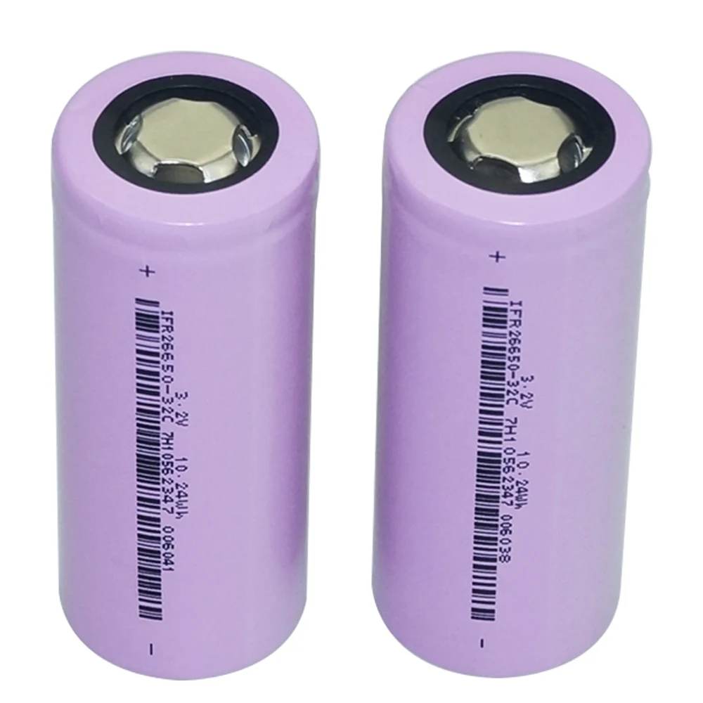 LiFePo4 Cell 3,2V/11.24Wh 3200mAh IFR26650 Rechargeable Battery Flat Top With UN Und UL Certification
LiFePo4 Cell 3,2V/11.24Wh 3200mAh IFR26650 Rechargeable Battery Flat Top With UN Und UL Certification