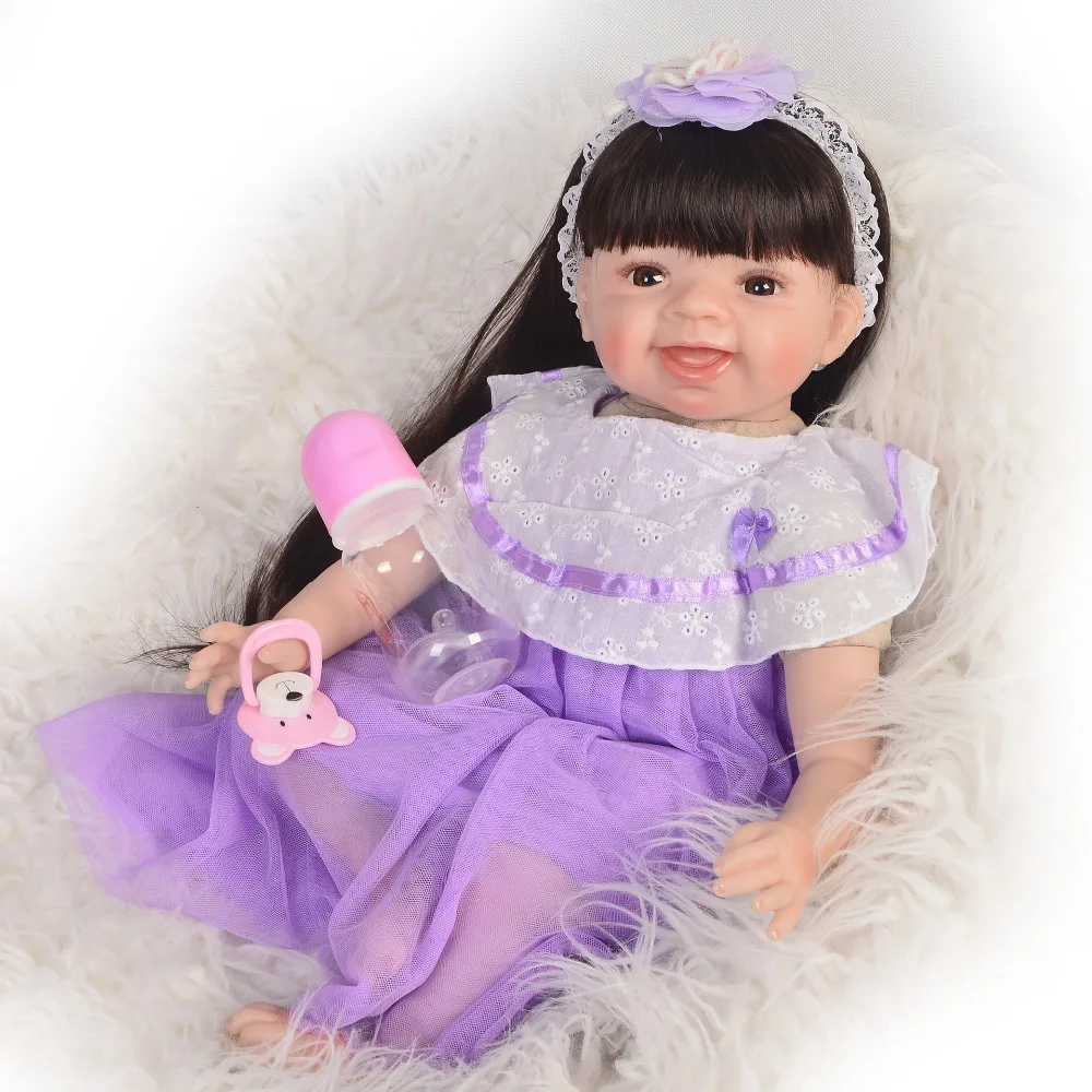 Bebes Reborn handmade silicone baby dolls reborn 22inch 55cm long hair wig princess girl toddler doll gift toys
Bebes Reborn handmade silicone baby dolls reborn 22inch 55cm long hair wig princess girl toddler doll gift toys