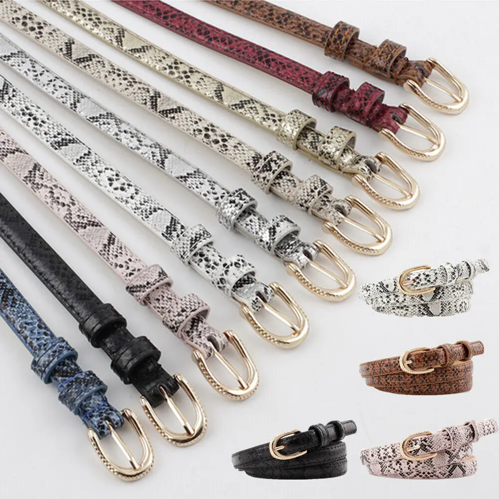 Hirigin Women Belt Classic Snake Skin Print Leather Waistband Pin buckle Thin Belt Strap Belts
Hirigin Women Belt Classic Snake Skin Print Leather Waistband Pin buckle Thin Belt Strap Belts