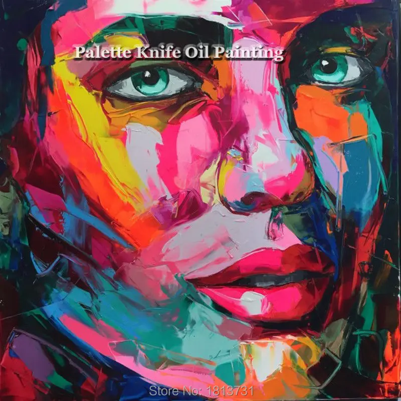 Hand painted Francoise Nielly Palette knife portrait Face Oil painting Character figure canva wall Art picture15-37
Hand painted Francoise Nielly Palette knife portrait Face Oil painting Character figure canva wall Art picture15-37