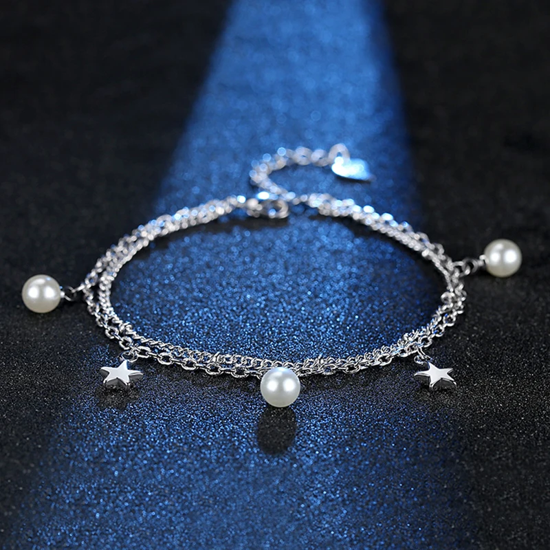 YINHED Simulated Pearl Star Charms Bracelets & Bangles Real 925 Sterling Silver Wedding Jewelry for Women Birthday Gift ZB024
YINHED Simulated Pearl Star Charms Bracelets & Bangles Real 925 Sterling Silver Wedding Jewelry for Women Birthday Gift ZB024