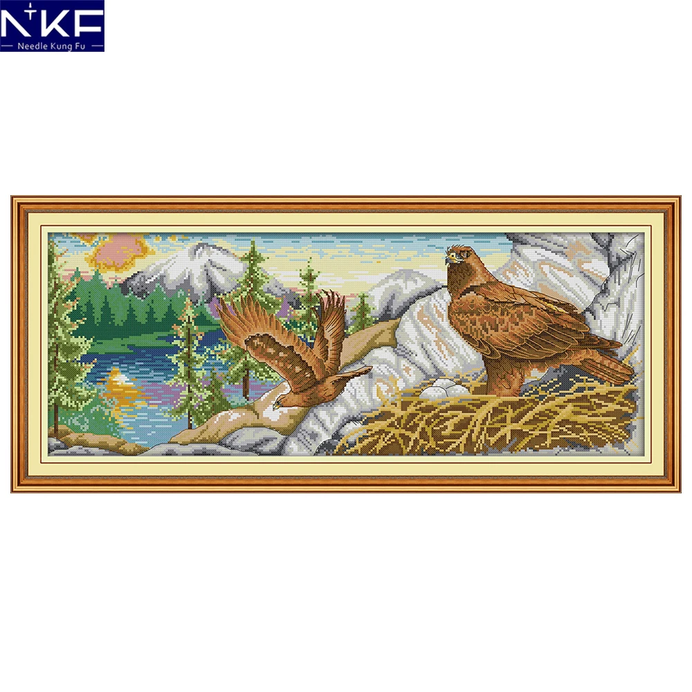 NKF Eagle Animal Chinese Stamped Counted Cross-Stitching Kit Embroidery 11CT 14CT Cross Crafts Cross Stitch Set for Home Decor
NKF Eagle Animal Chinese Stamped Counted Cross-Stitching Kit Embroidery 11CT 14CT Cross Crafts Cross Stitch Set for Home Decor
