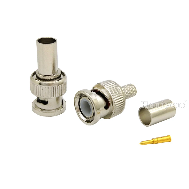 10 шт. обжимные штекеры для коаксиального кабеля RG59|plug connector|plug maleplug bnc |