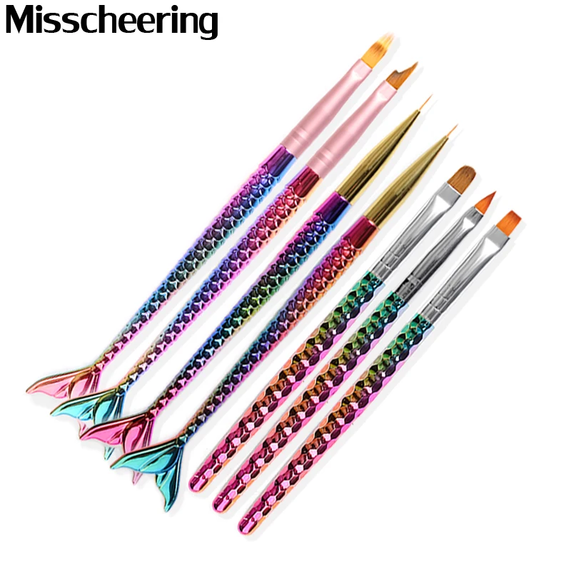7 Style Gradient Nail Art Painting Liner Brush Mermaid Handle UV Gel Polish 3D French Tips Sculpture Drawing Pen Manicure Tools
7 Style Gradient Nail Art Painting Liner Brush Mermaid Handle UV Gel Polish 3D French Tips Sculpture Drawing Pen Manicure Tools