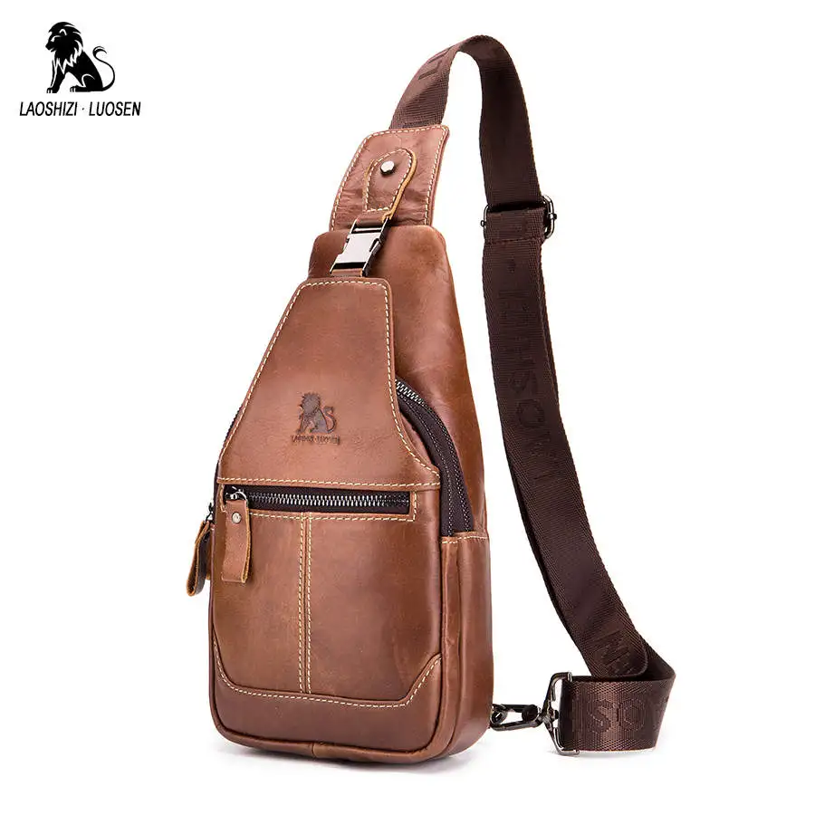 Men's Chest Bags Genuine Leather Crossbody Shoulder Male Handbags Fashion Hasp Blosos Business Travel Messenger Mochila Gift
Men's Chest Bags Genuine Leather Crossbody Shoulder Male Handbags Fashion Hasp Blosos Business Travel Messenger Mochila Gift