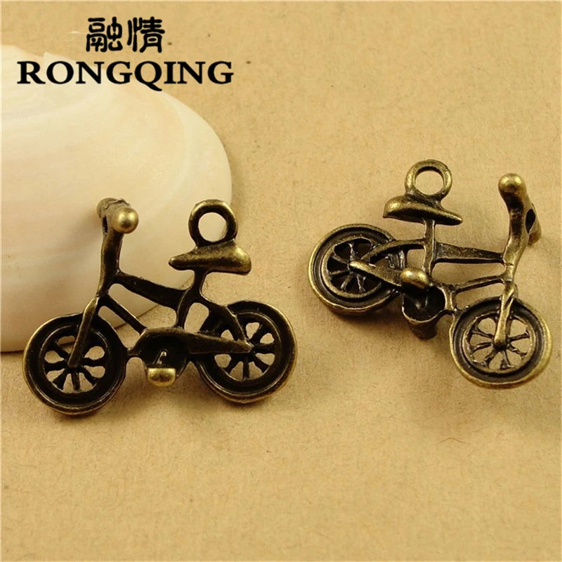 RONGQING 100pcs/lot 11*21MM Physical Education Bicycle Charms Lot Bronze Metal Charms for Crafts
RONGQING 100pcs/lot 11*21MM Physical Education Bicycle Charms Lot Bronze Metal Charms for Crafts