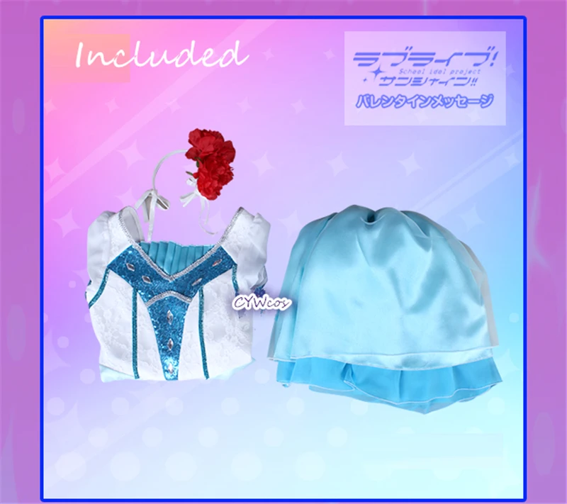 Customized Love Live Sunshine Aqours WATER BLUE NEW WORLD Kurosawa Dia Cosplay Costume Women Summer Dress Skirt Party Costumes
Customized Love Live Sunshine Aqours WATER BLUE NEW WORLD Kurosawa Dia Cosplay Costume Women Summer Dress Skirt Party Costumes