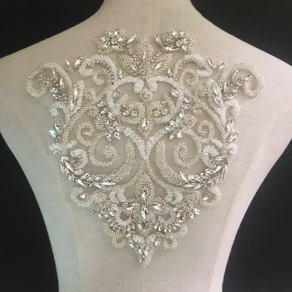 Deluxe Rhinestone Bodice Applique Crystal Applique Crystal Bodice Applique For Wedding Dress
Deluxe Rhinestone Bodice Applique Crystal Applique Crystal Bodice Applique For Wedding Dress