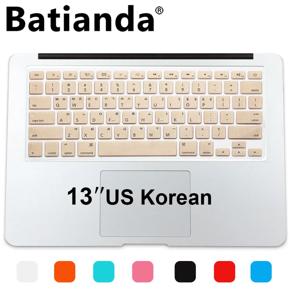 Новая Корейская версия клавиатуры силиконовая защитная пленка для Apple Macbook Air 13 Mac