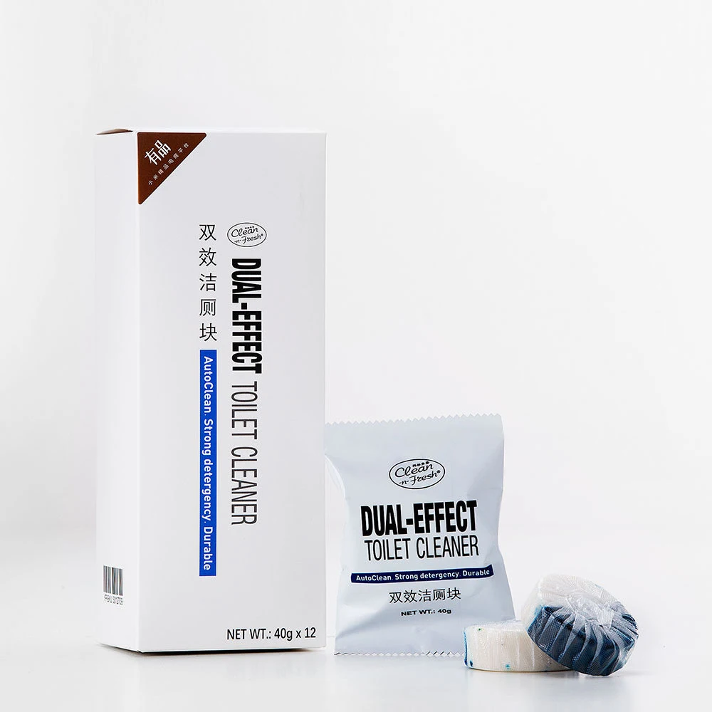 12Pcs In 1set Clean-n-fresh Double-effect Toilet Block Independent Water-soluble Film Packaging Anionic Active Factor Deep Clean 
12Pcs In 1set Clean-n-fresh Double-effect Toilet Block Independent Water-soluble Film Packaging Anionic Active Factor Deep Clean