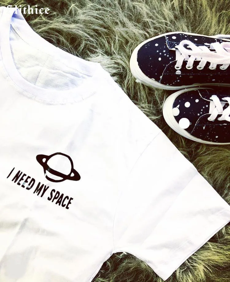 Slithice I NEED MY SPACE harajuku T-shirts Tops short sleeve Funny Letter Print female T-shirt Tees Summer Women Clothes
Slithice I NEED MY SPACE harajuku T-shirts Tops short sleeve Funny Letter Print female T-shirt Tees Summer Women Clothes
