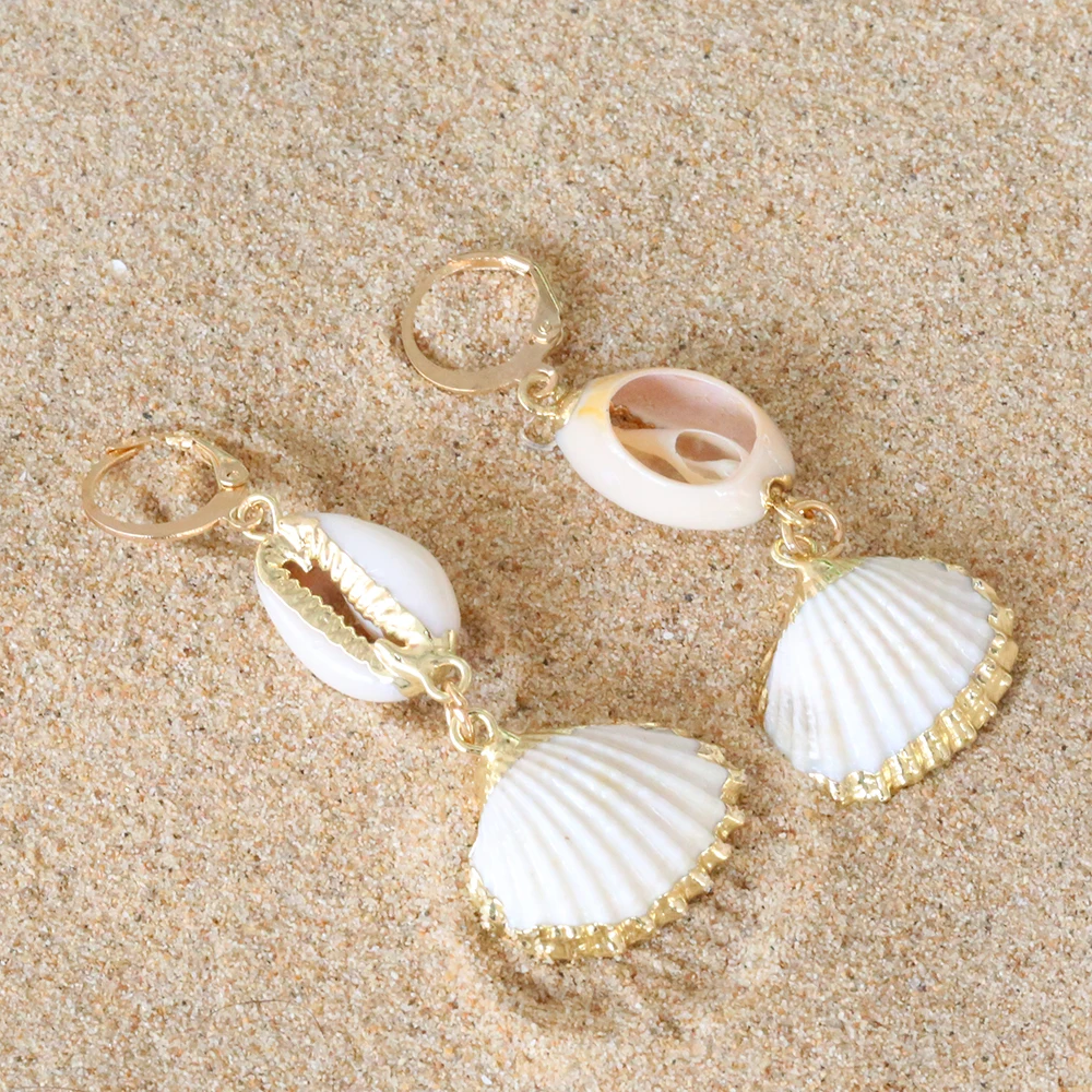 Fashion Women Natural Shell Earrings Summer Boho Bikini Jewelry Ivory Color gold Handmade Simple Earrings For Girl
Fashion Women Natural Shell Earrings Summer Boho Bikini Jewelry Ivory Color gold Handmade Simple Earrings For Girl