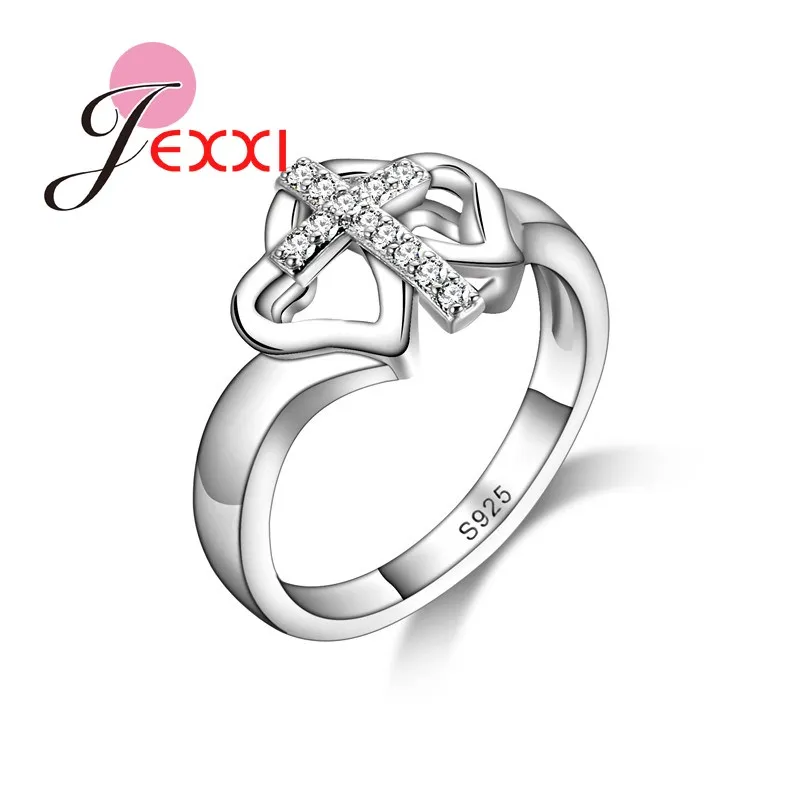 Cubic Zirconia Cross Rings 925 Sterling Silver Hollow Heart Ring for Women Female Bridal Wedding Accessories Anillo
Cubic Zirconia Cross Rings 925 Sterling Silver Hollow Heart Ring for Women Female Bridal Wedding Accessories Anillo