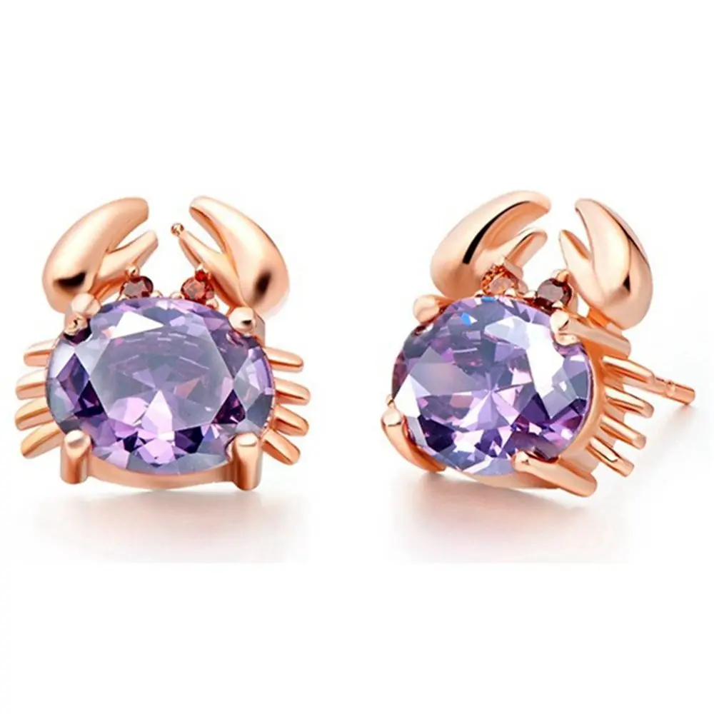 Red Purple Blue Crystal Stud Earrings Cute Animal Earrings For Women Girls Rose Gold Filled Fashion Jewelry Gift
Red Purple Blue Crystal Stud Earrings Cute Animal Earrings For Women Girls Rose Gold Filled Fashion Jewelry Gift