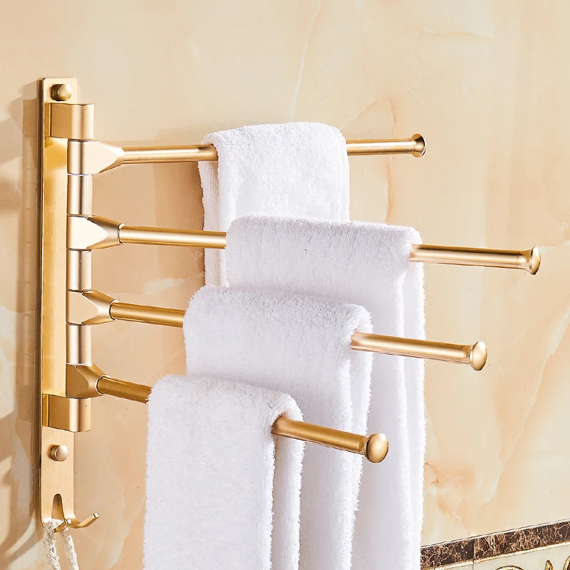 European Space Aluminium Towel Rack 4/3/2 Arms Towel Hanging with Hooks Wall Hanging Movable Towel Bars Bathroom Products
European Space Aluminium Towel Rack 4/3/2 Arms Towel Hanging with Hooks Wall Hanging Movable Towel Bars Bathroom Products