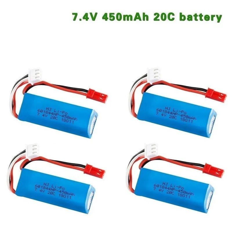 7.4V 450mAh 20C Lipo Battery for WLtoys K969 K979 K989 K999 P929 P939 RC Car Parts 2s 7.4v 5pcs/lots | Игрушки и хобби