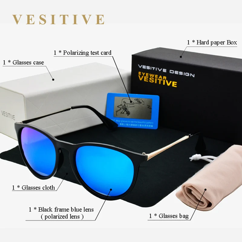 Солнцезащитные очки VESITIVE поляризационные для женщин фирменный дизайн мужчин и