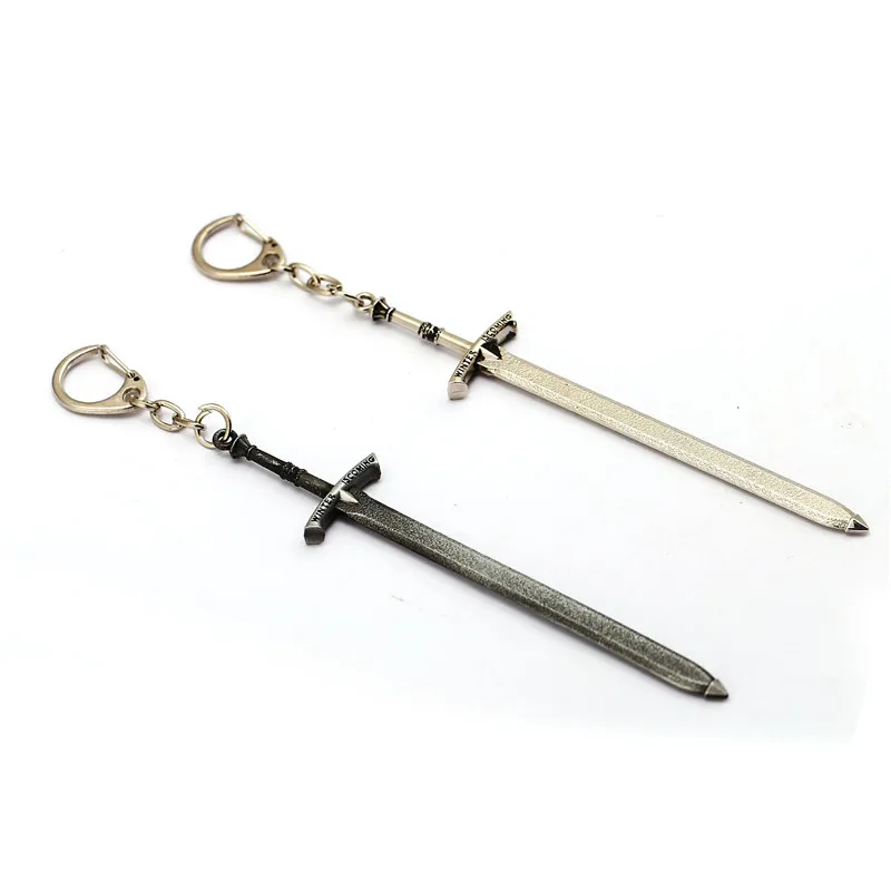 New Keychain House Stark Winter Is Coming Key Chain Ring Metal Artorias Sword chaveiro llavero jewelry For Men
New Keychain House Stark Winter Is Coming Key Chain Ring Metal Artorias Sword chaveiro llavero jewelry For Men